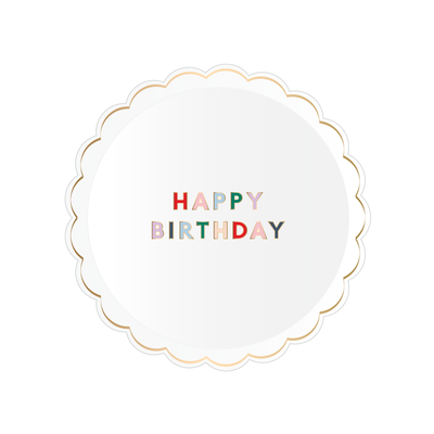 Blanc White Signature Happy Birthday Small Plate