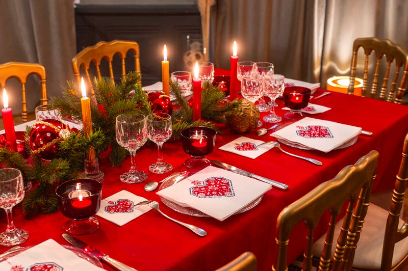 Coeur Brodé Cocktail Napkin - Thumbnail 5