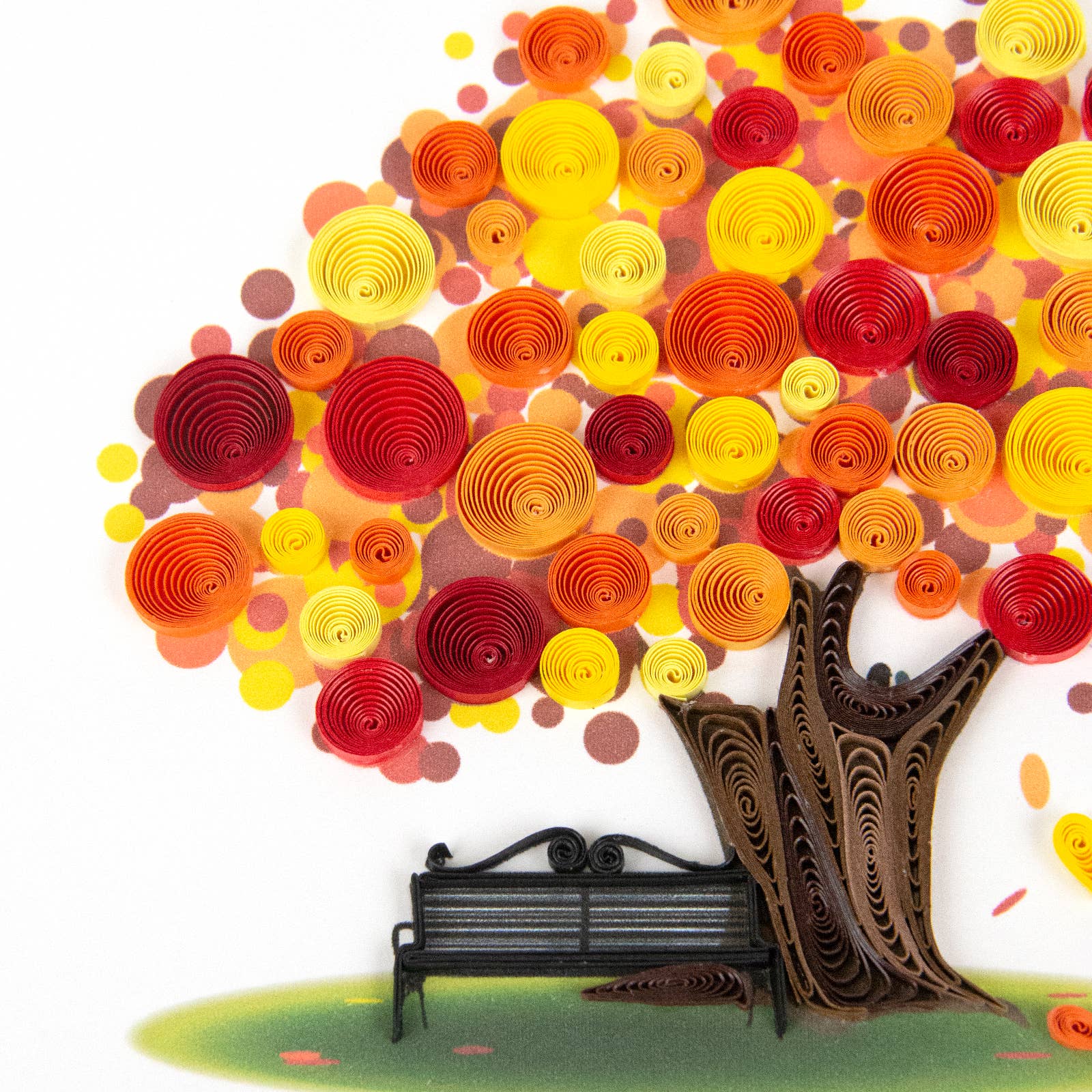 Card, Autumn Tree - Quilling Card (6in sq, with envelope)