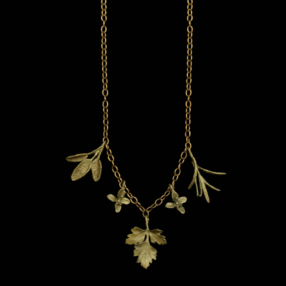 Petite Herb Charm Necklace - Michael Michaud (16in, adjustable)
