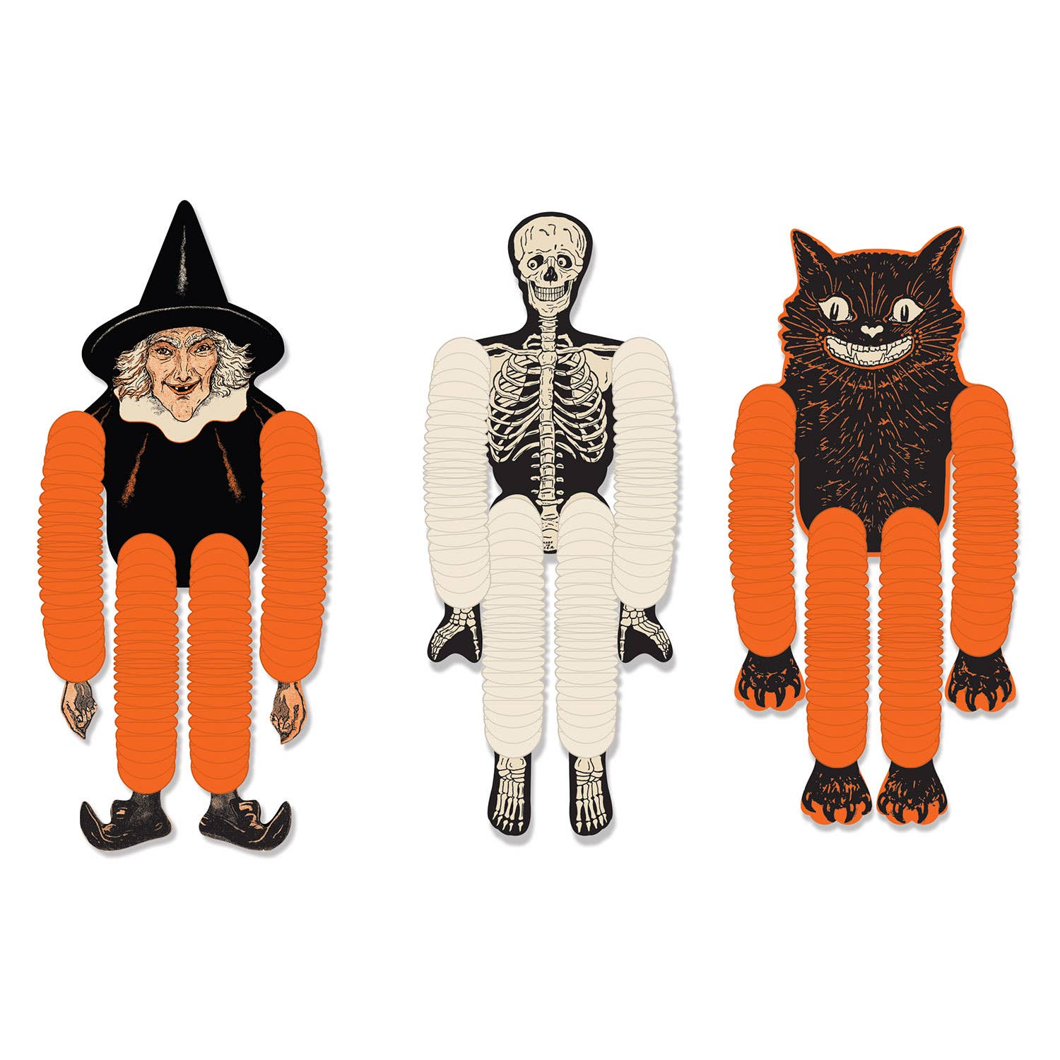 Vintage Halloween Tissue Dancers (14in / 3-pack)