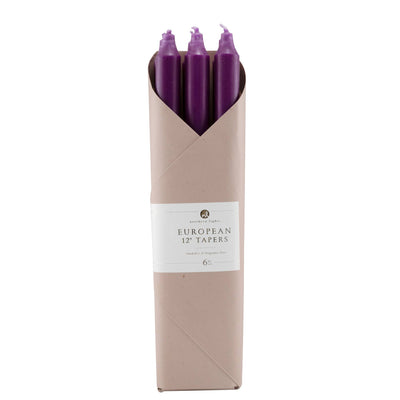Taper Candles, Berry - 12in (6-tapers)