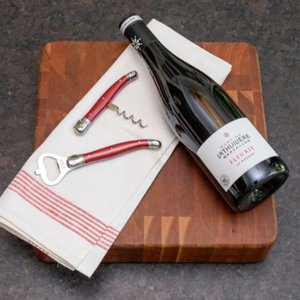 Corkscrew & Bottle Opener Set,  Red - Jean Dubost Laguiole