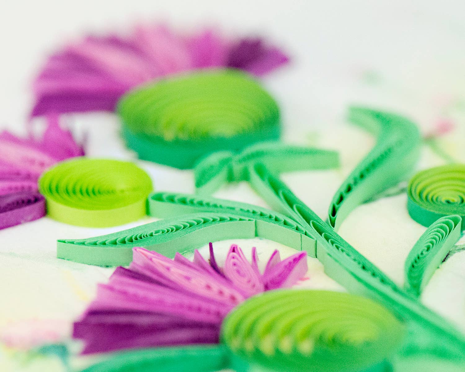 Card, Thistle - Quilling Card (6in sq, with envelope)