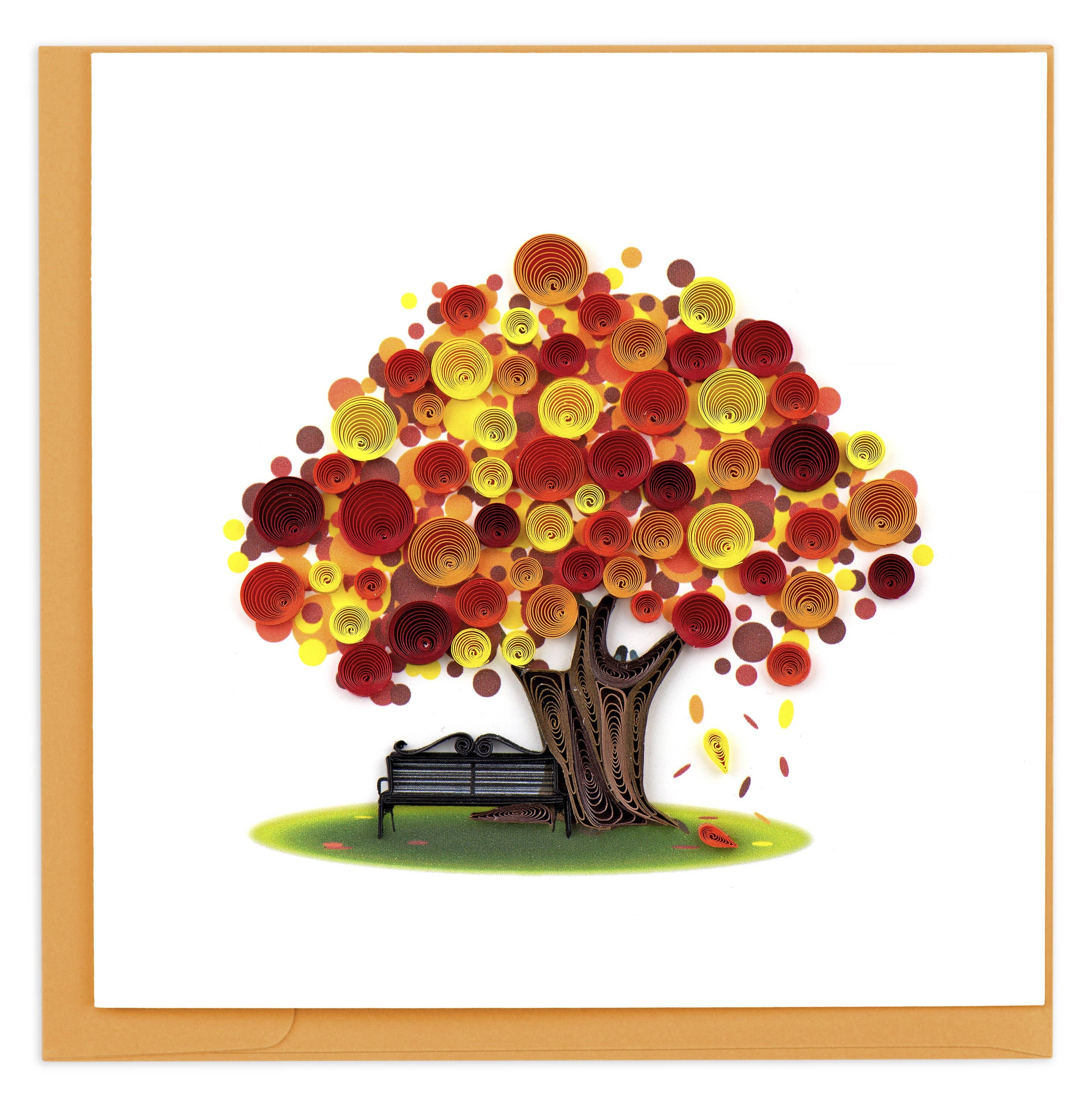 Card, Autumn Tree - Quilling Card (6in sq, with envelope)