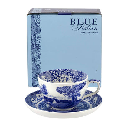 Blue Italian Jumbo Cup & Saucer (Boxed Set) - Spode (20oz)
