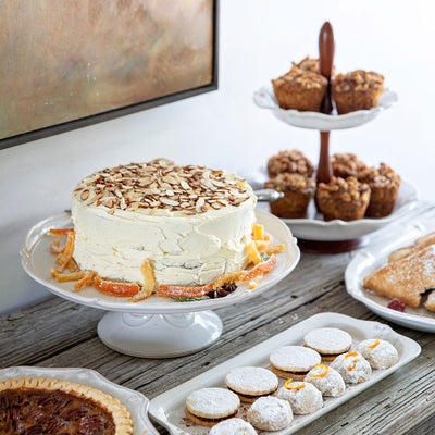 Berry & Thread Cake Stand - Whitewash