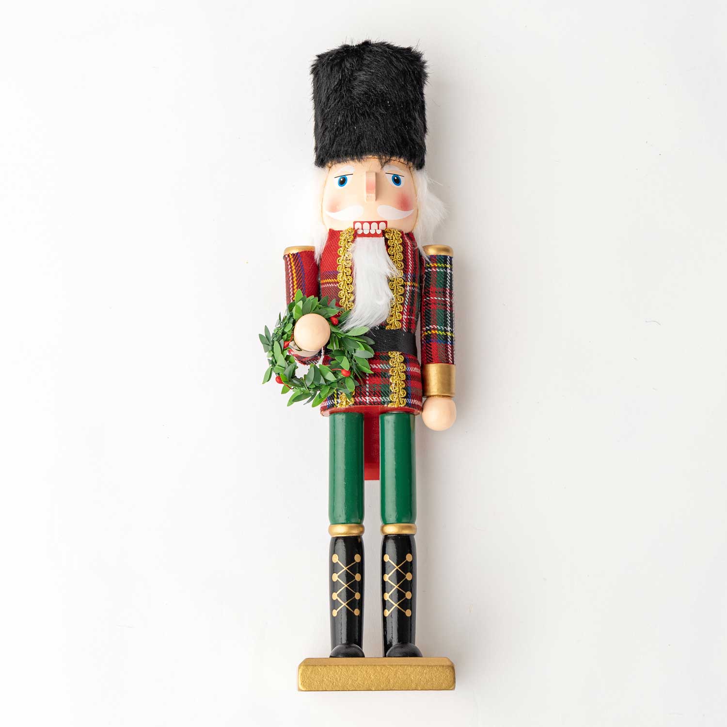 Plaid Uniformed Nutcracker, 15in