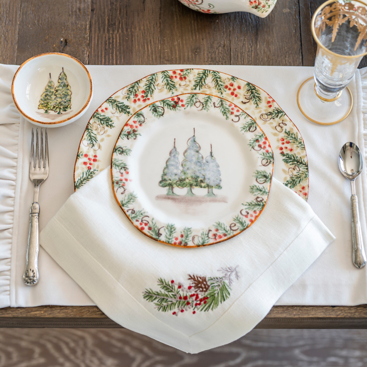 Natale Salad/Dessert Plate - Arte Italica (8.5in dia)