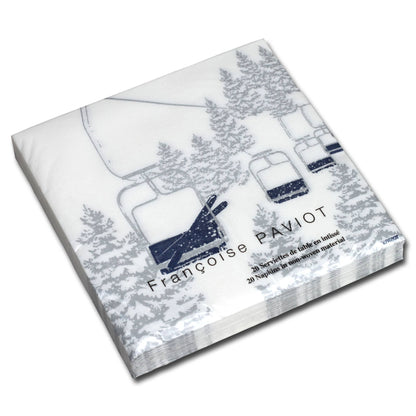 Ski Chairlift Dinner Napkin - Françoise Paviot