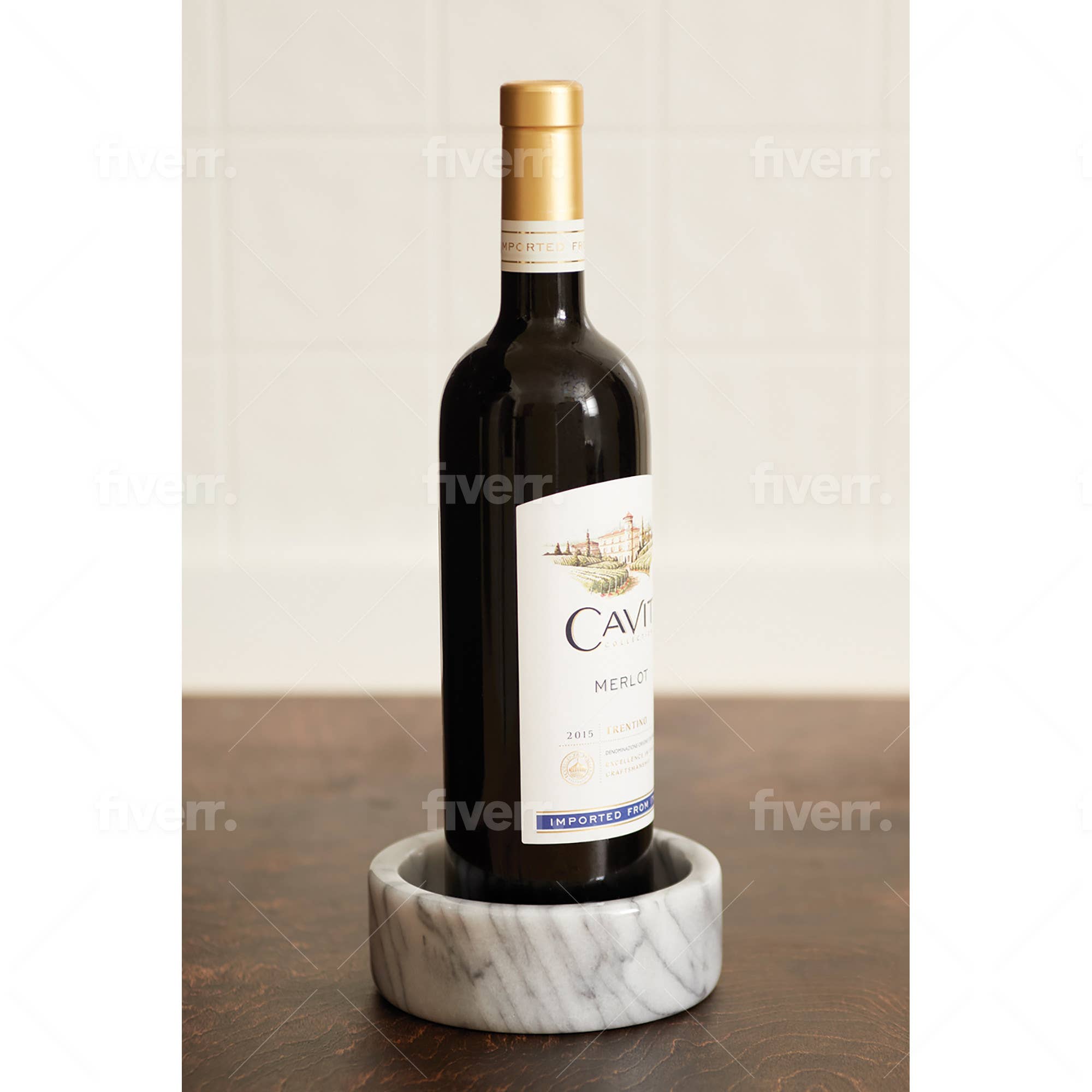 Wine Stand, White (5in x 5in x 2in)