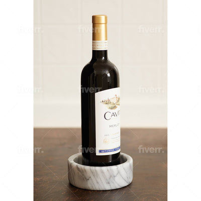 Wine Stand, White (5in x 5in x 2in)