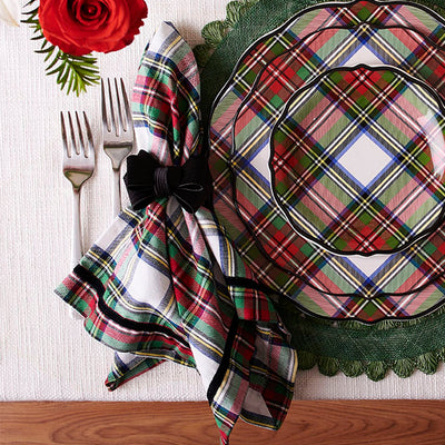 Stewart Tartan Napkins, Red (Set of 4) - Juliska