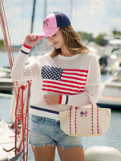 Liberty Bow Mini Tote, Red