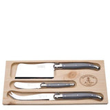Cheese Set, Gray (3-Piece Set) - Jean Dubost Laguiole
