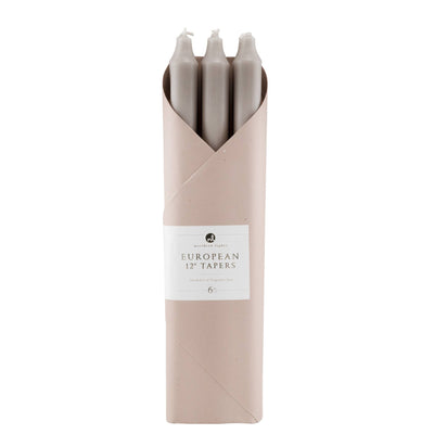 Taper Candles, Stone - 12in (6 tapers)