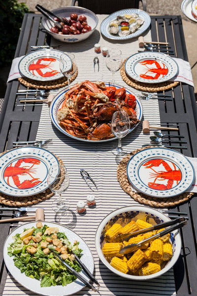 Large Tray, Lobster - Golden Rabbit Enamelware (20in dia)