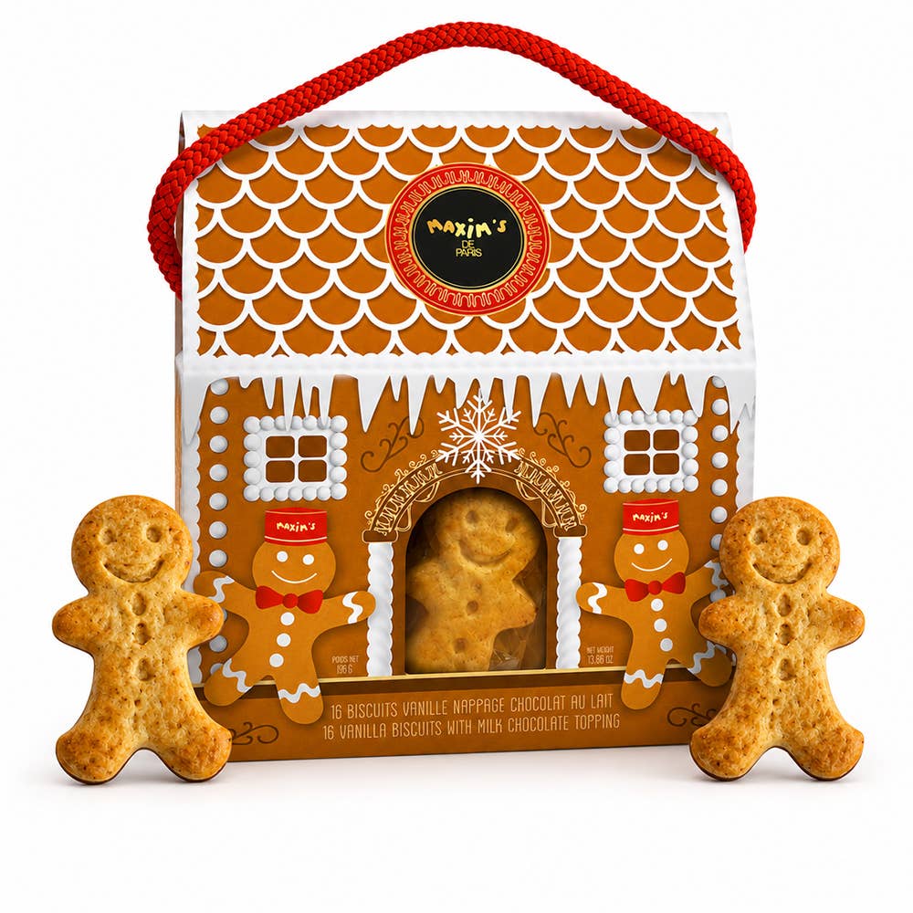 The Christmas Chalet, Chocolate Covered Cookies - Maxim's de Paris (16 Pieces)