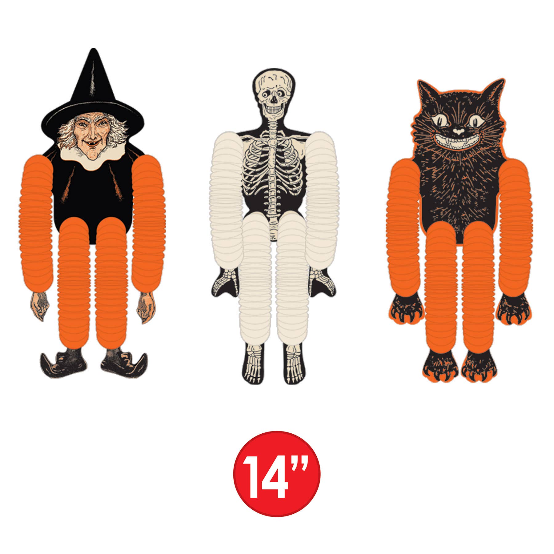Vintage Halloween Tissue Dancers (14in / 3-pack)