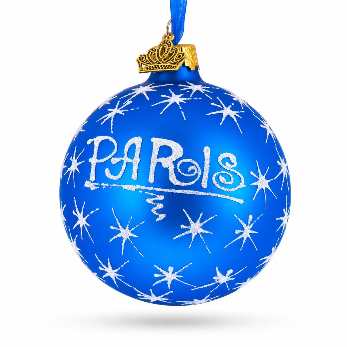 Eiffel Tower Glass Ornament (3.25in)