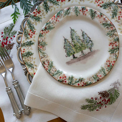 Natale Salad/Dessert Plate - Arte Italica (8.5in dia)