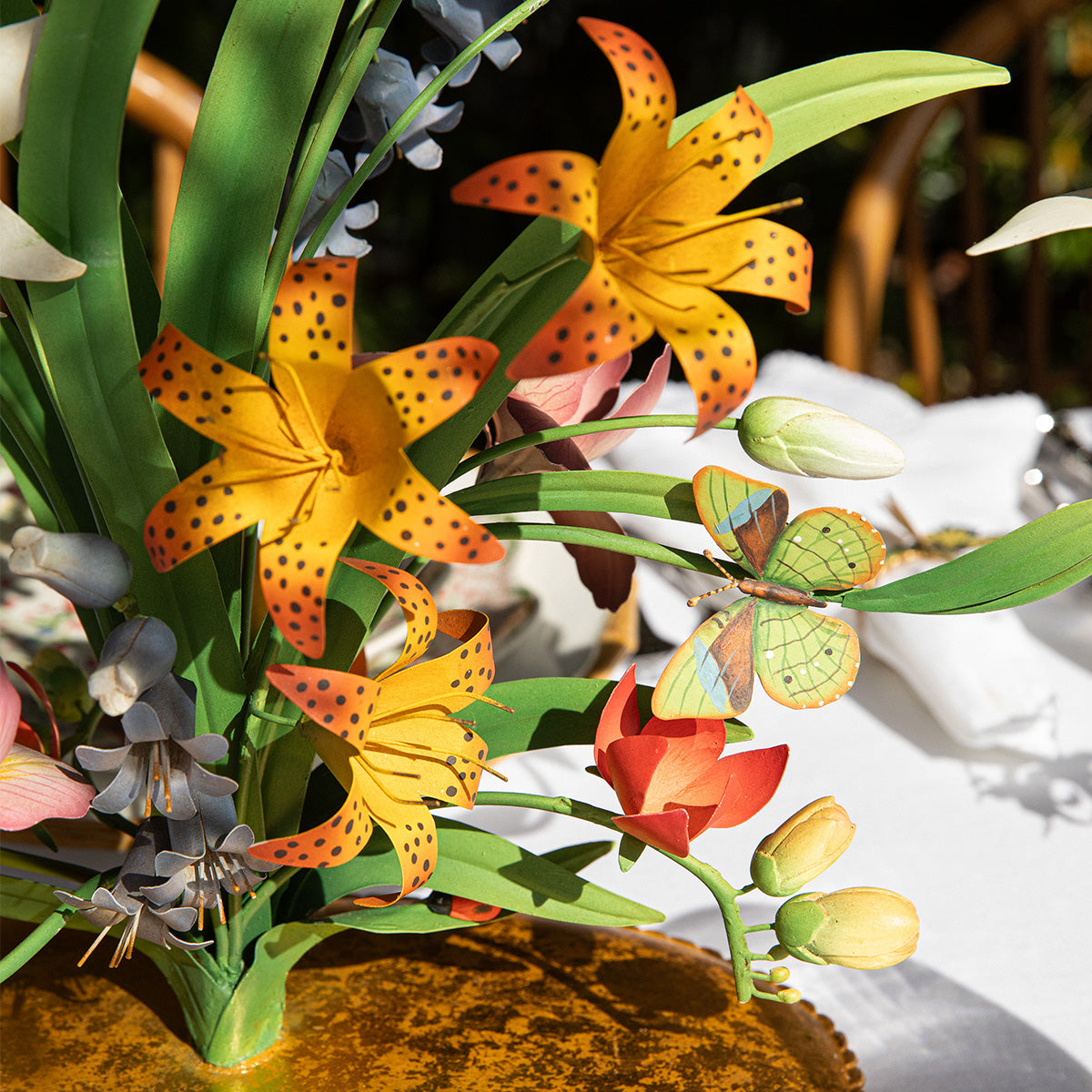 Meadow Walk 25" Bouquet Centerpiece Candelabra - Multi