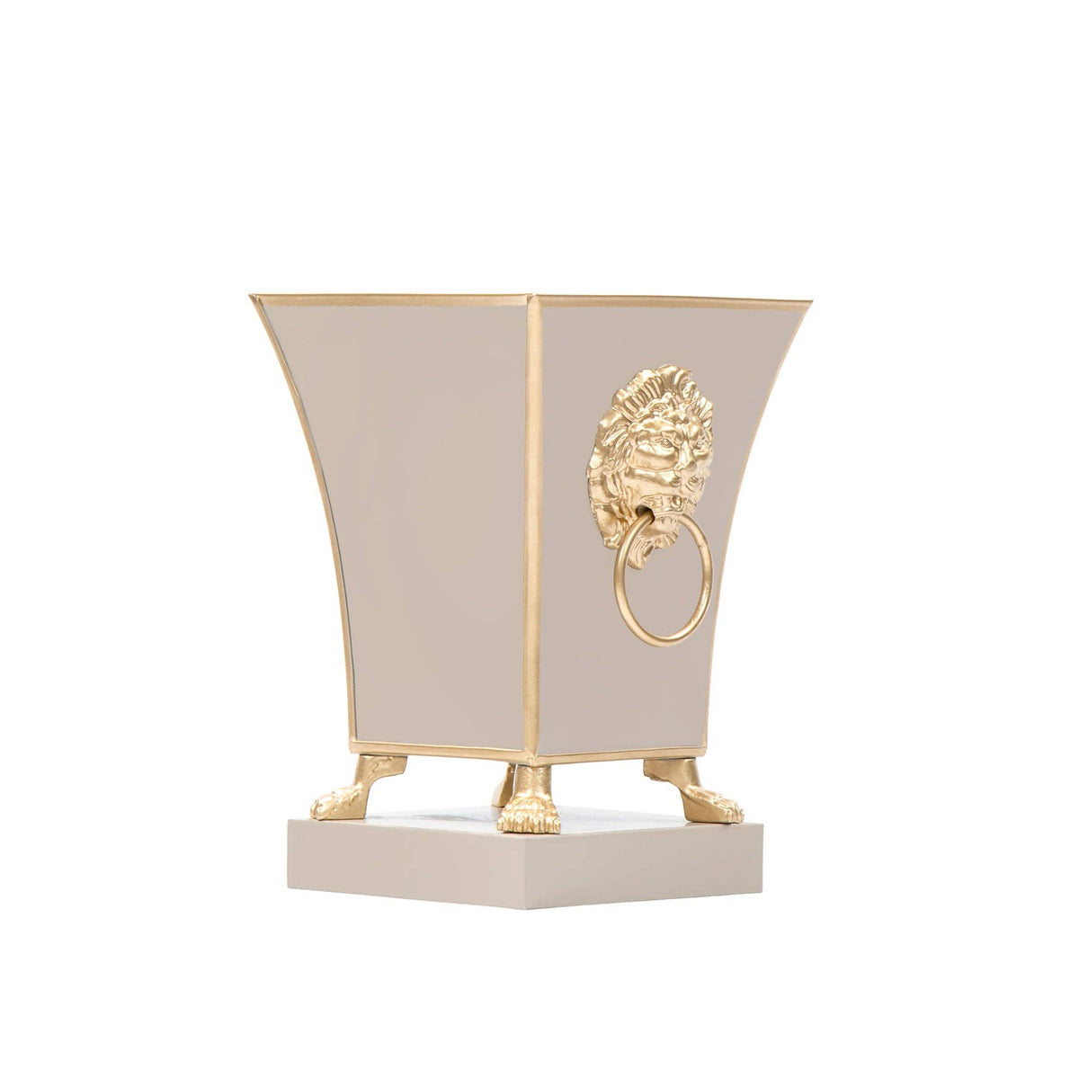 Cachepot Paws & Claws Fluted Square Planter, Natural - Jaye's Studio