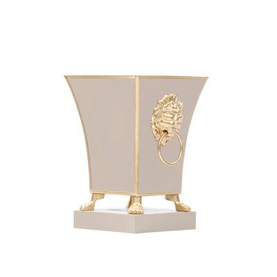 Cachepot Paws & Claws Fluted Square Planter, Natural - Jaye's Studio