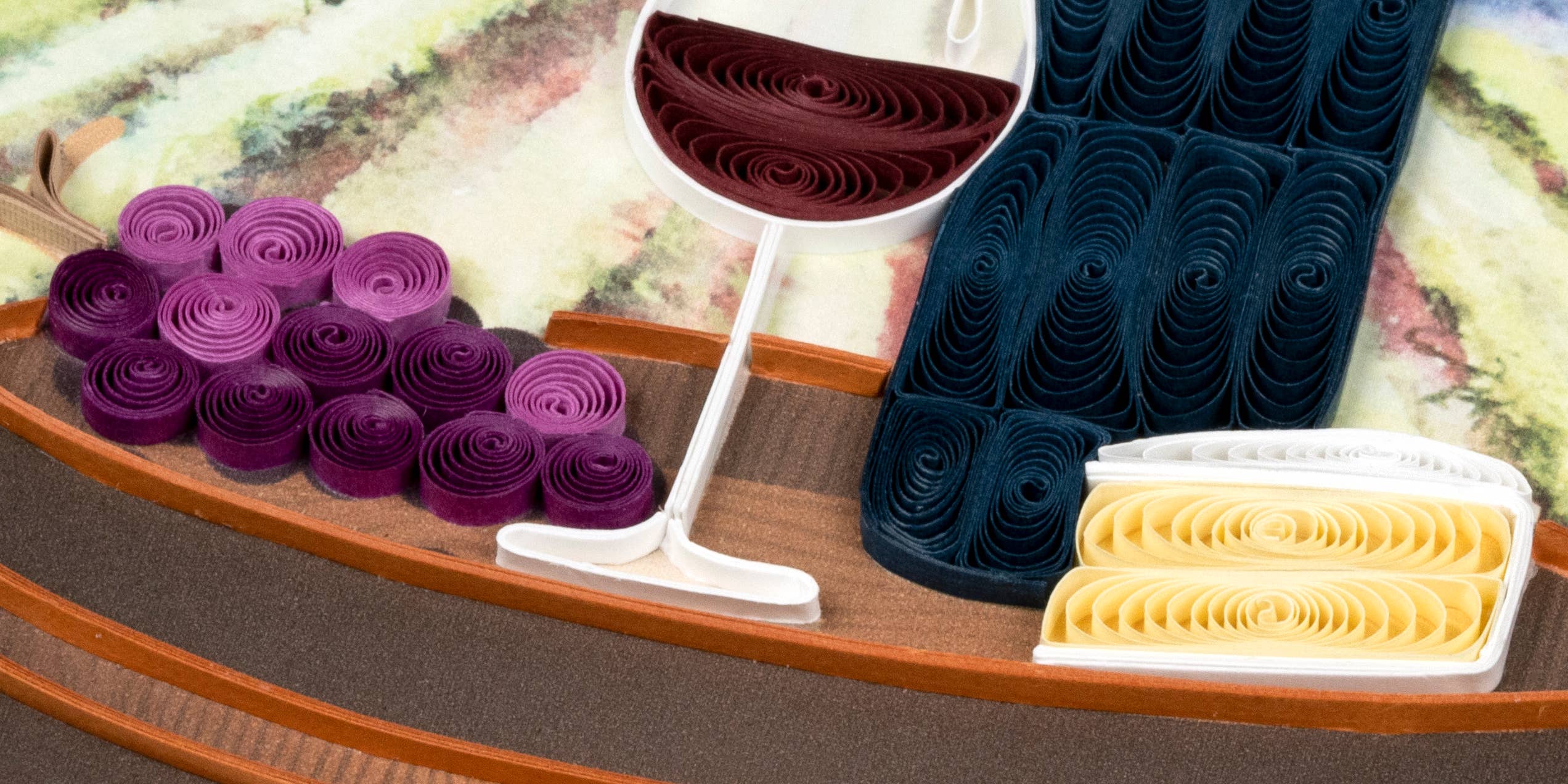 Card, Vineyard - Quilling Card (6in sq, with envelope)