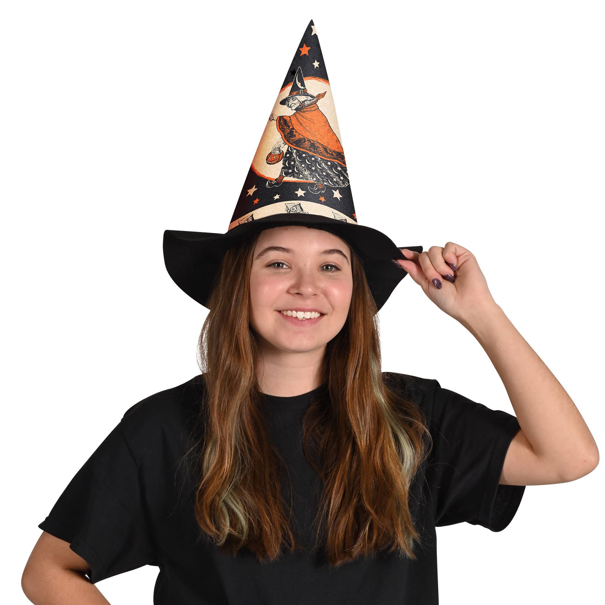 Vintage Halloween Felt Witch Hat (One Size)
