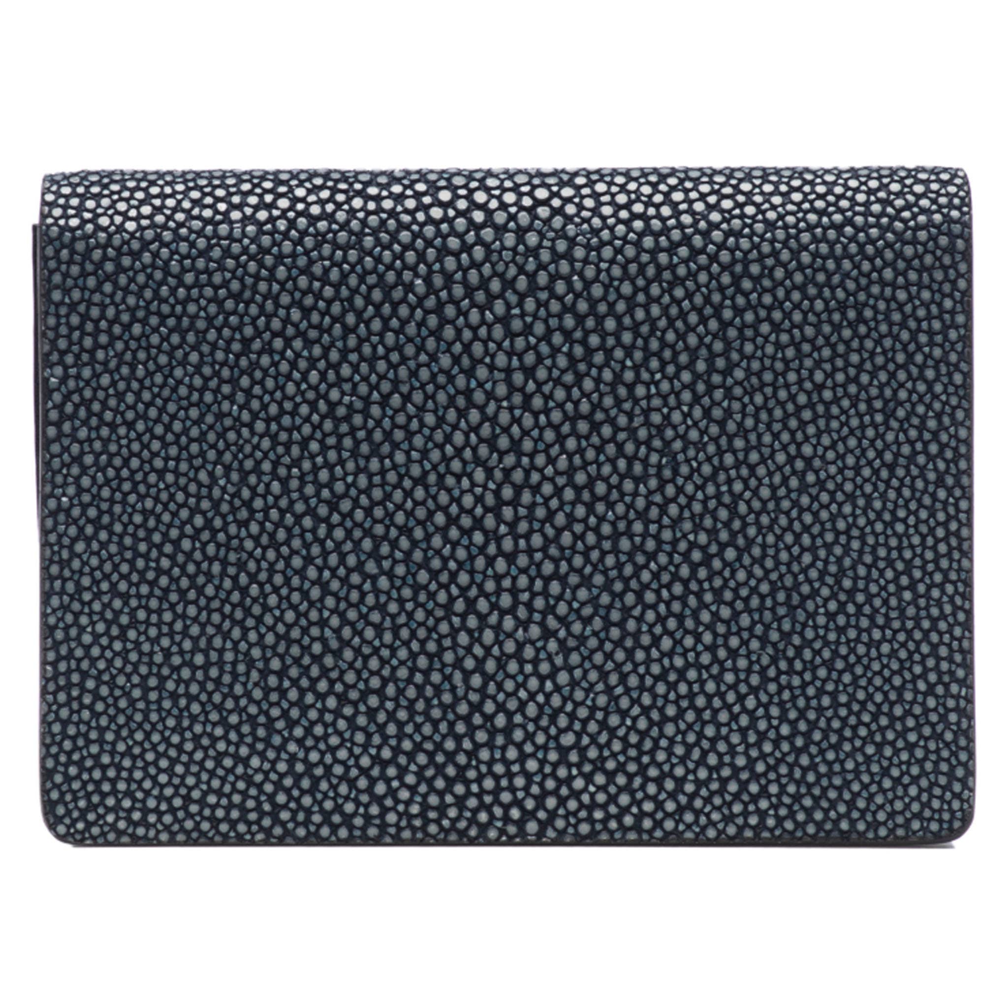 Hibiscus, Taylor Shagreen Card Wallet - Vivo