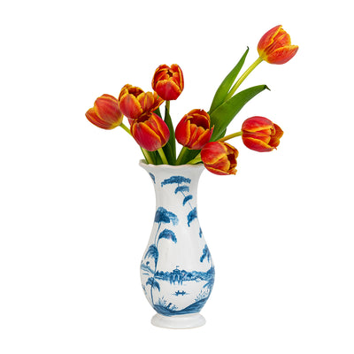 Country Estate 9" Vase - Delft Blue