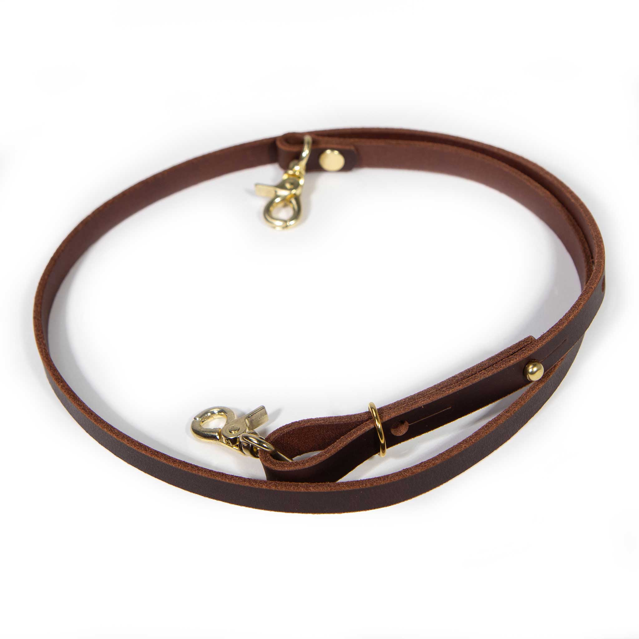 Mahogany Leather Cross Body Strap, 41-inch