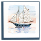 Card, Schooner - Quilling Card (6in sq, with envelope)