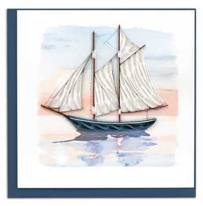Card, Schooner - Quilling Card (6in sq, with envelope)