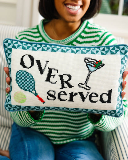 Overserved Needlepoint Pillow - Furbish Studios
