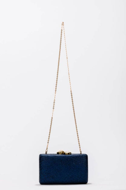 Jen White Stones Clutch, Black - Kayu