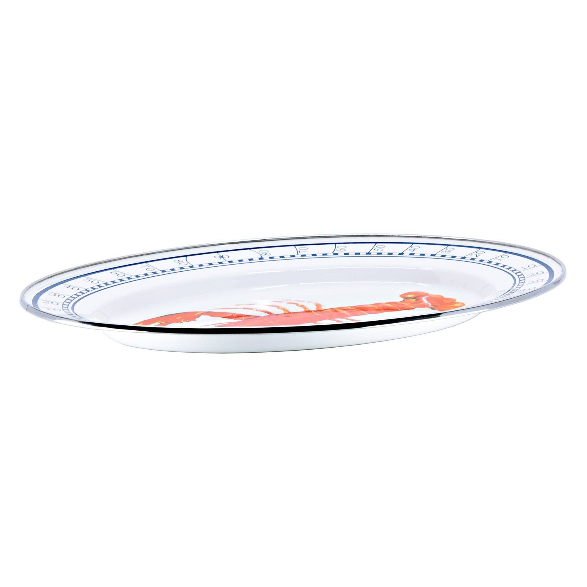Golden Rabbit Enamelware Lobster Oval Platter