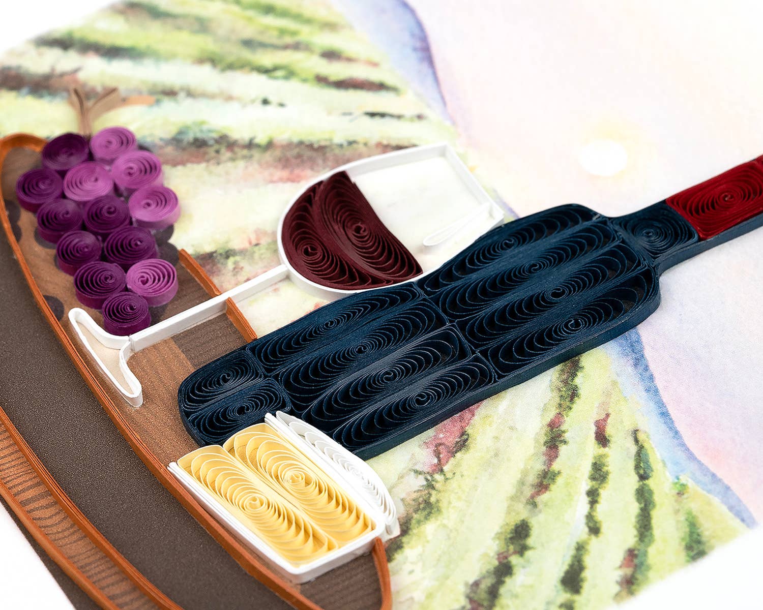Card, Vineyard - Quilling Card (6in sq, with envelope)