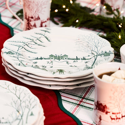 Country Estate Winter Frolic Dinner Plate, Evergreen - Juliska