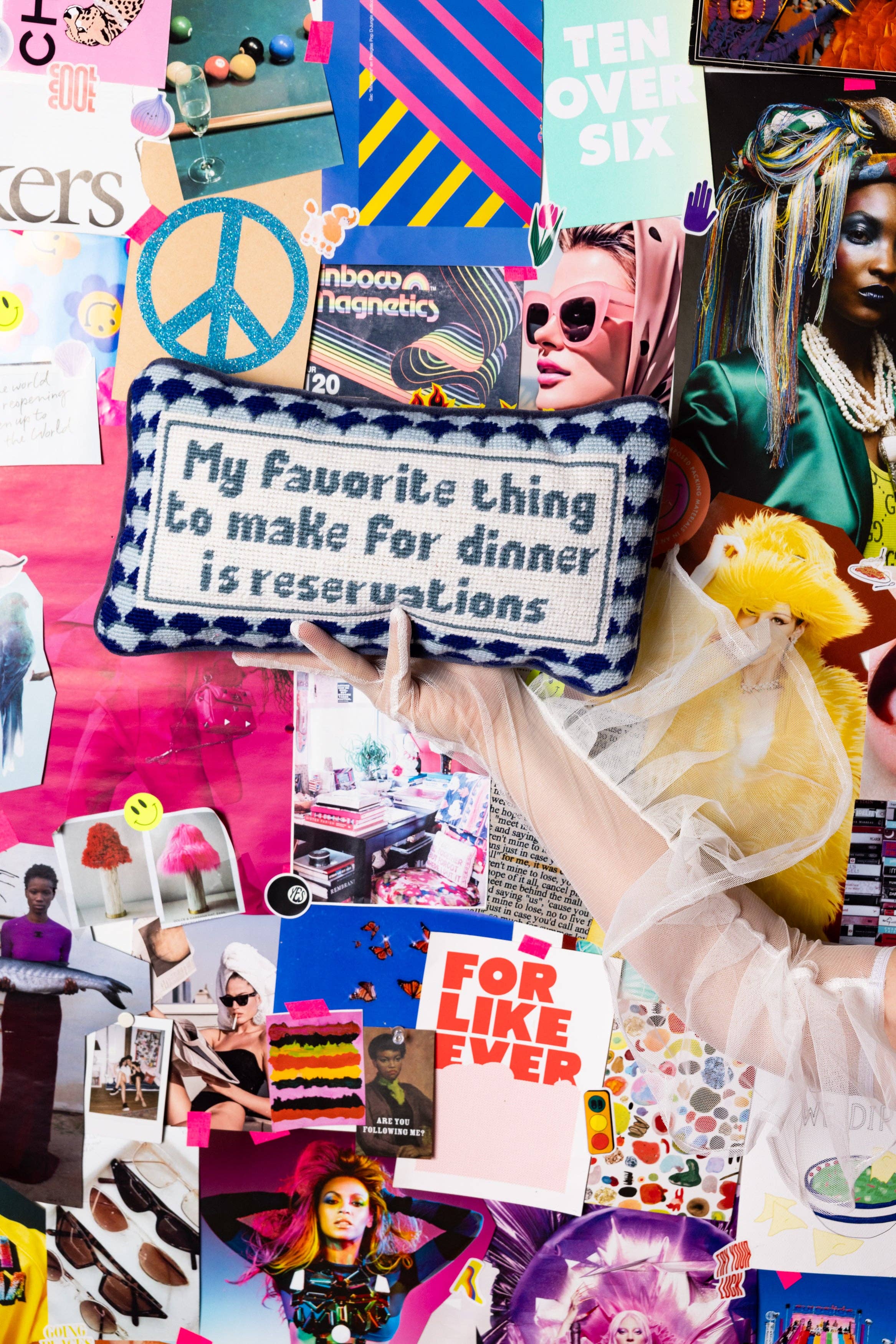 Pillow, 'Make for dinner...' Needlepoint - Thumbnail 5