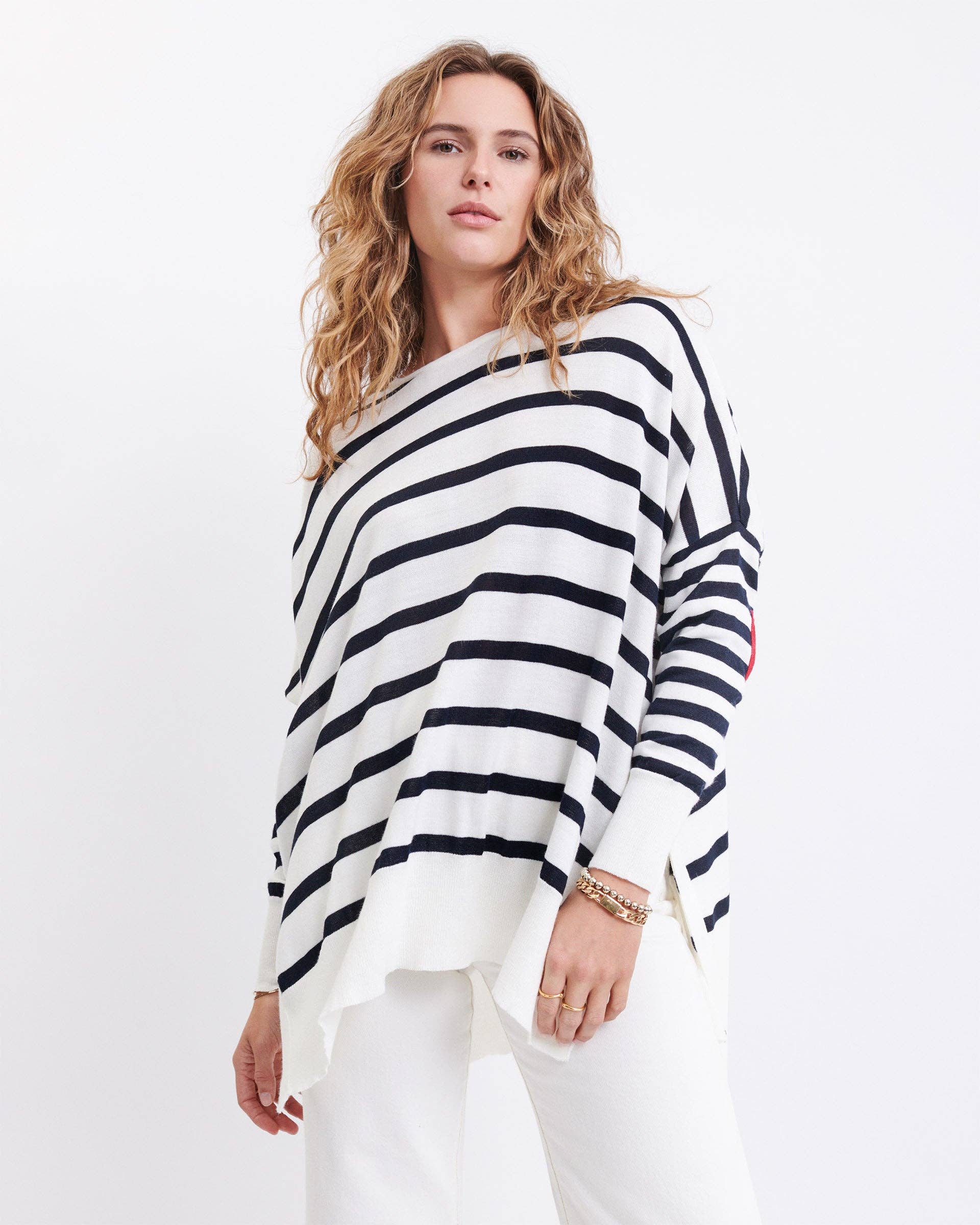 Amour Sweater: Driftwood Stripe / OS