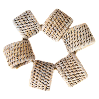 Oval Rattan Napkin Rings (Set of 6)