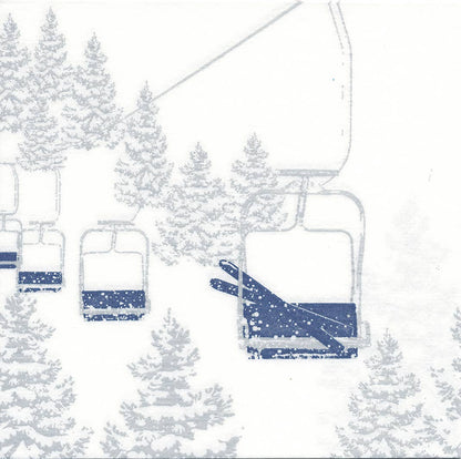 Ski Chairlift Dinner Napkin - Françoise Paviot
