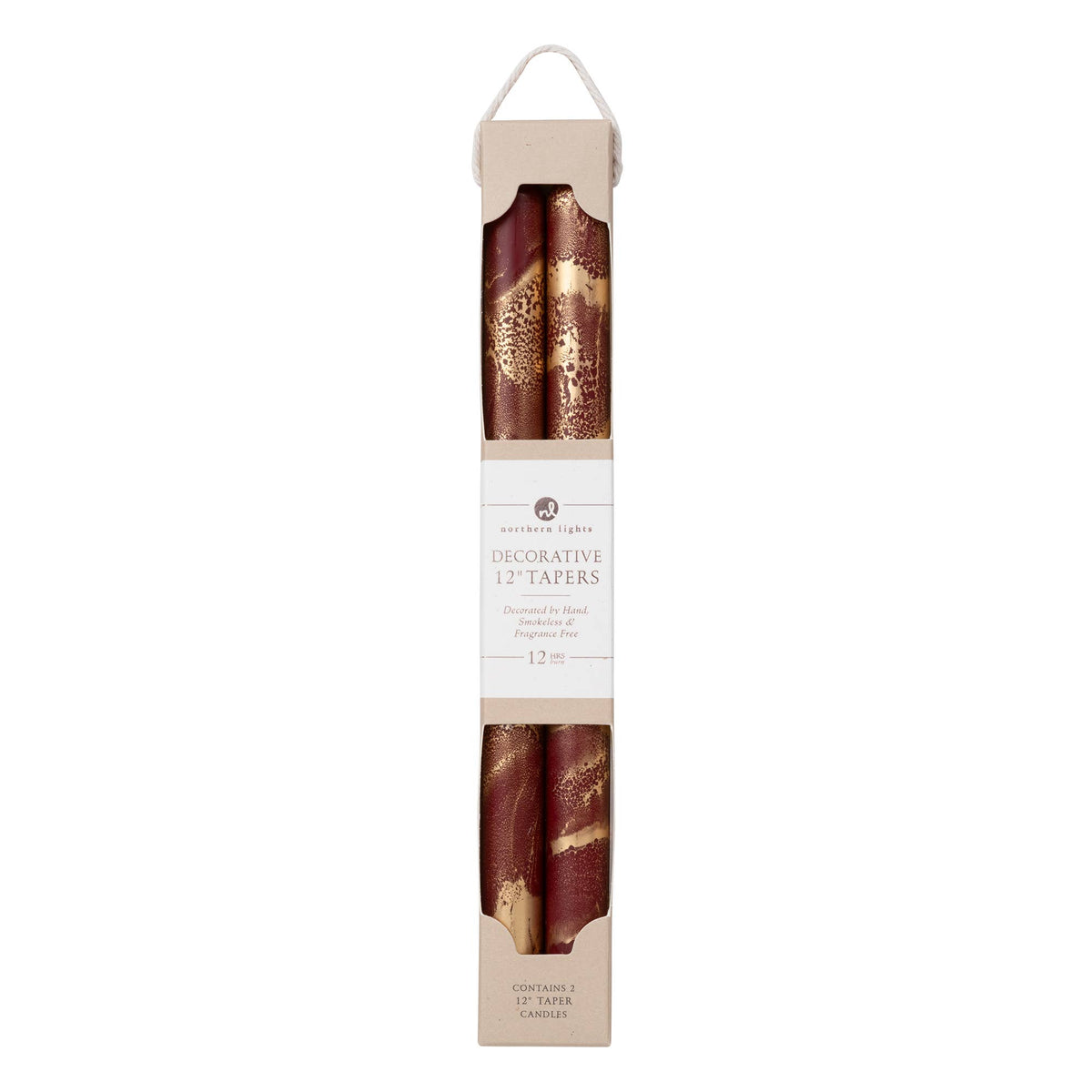 Taper Candles, Prairie Blue with Gold - 12in (2 tapers)