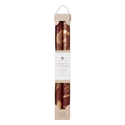 Taper Candles, Prairie Blue with Gold - 12in (2 tapers)