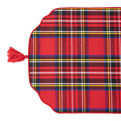 Nutcracker Toile Reversible Tassel Table Runner (16in x 108in)