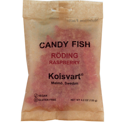 Raspberry Swedish Fish - Kolsvart