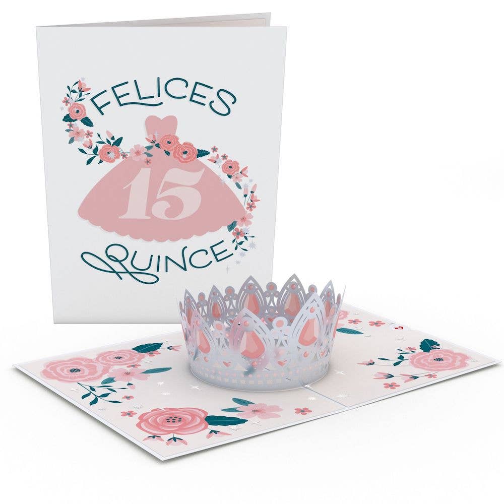 Felices Quince Pop-Up Card 5in x 7in