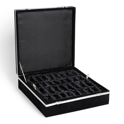 Marble Chess Set Green Onyx & White, 16in (with Storage Case)